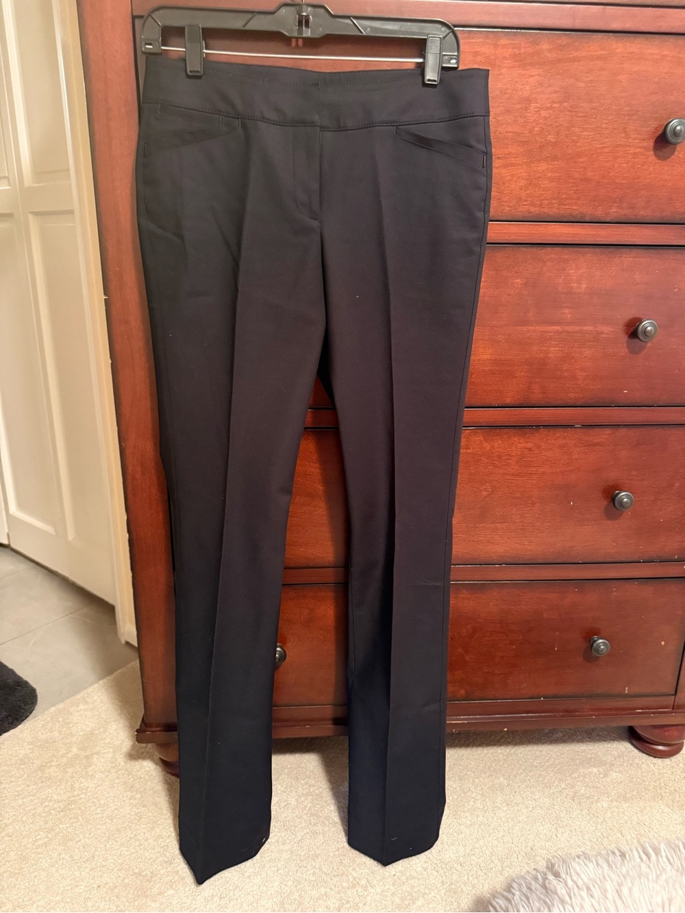 White House Black Market Black Slim Dress Trousers